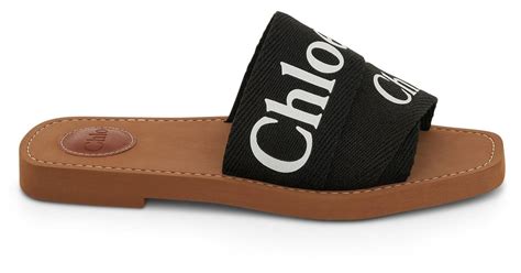 chloe woody sandals black|chloe woody flat mule sandal.